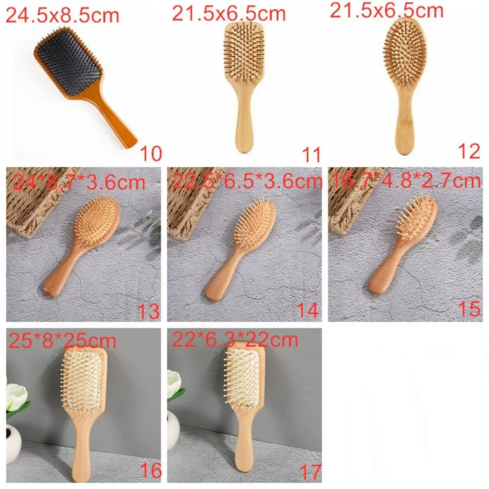 Professional Air Cushion Wood Comb Massage Brush Hair Loss Bamboo Comb Scalp Care Healthy Hair Brush Women Girls