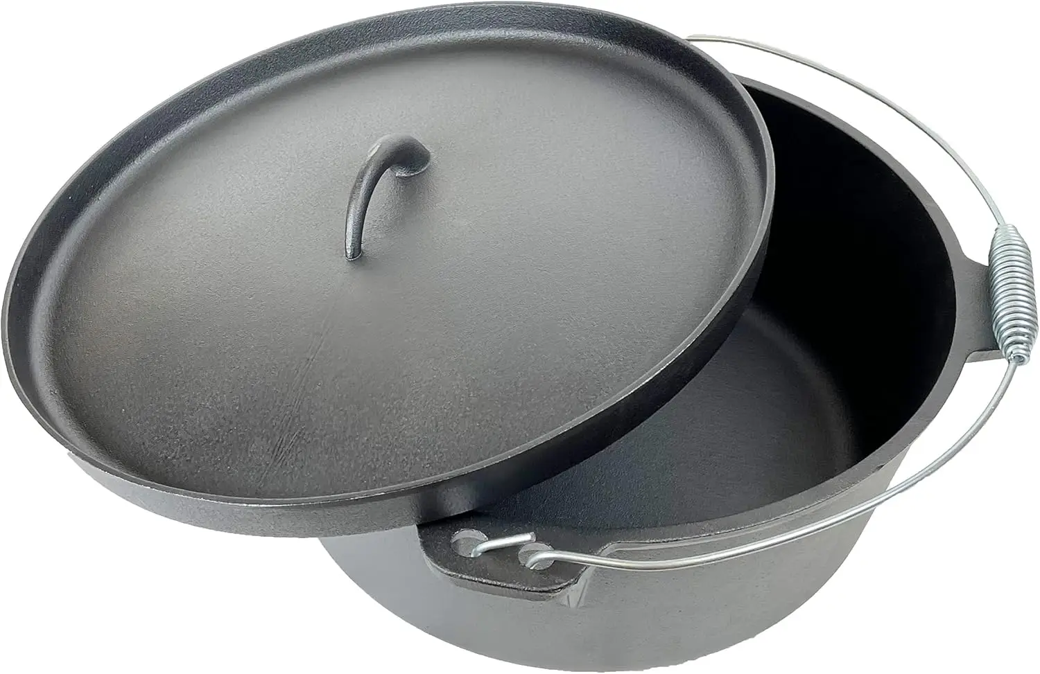 Seasoned 12 Quart DIA 14IN Cast Iron Dutch Oven lip lid