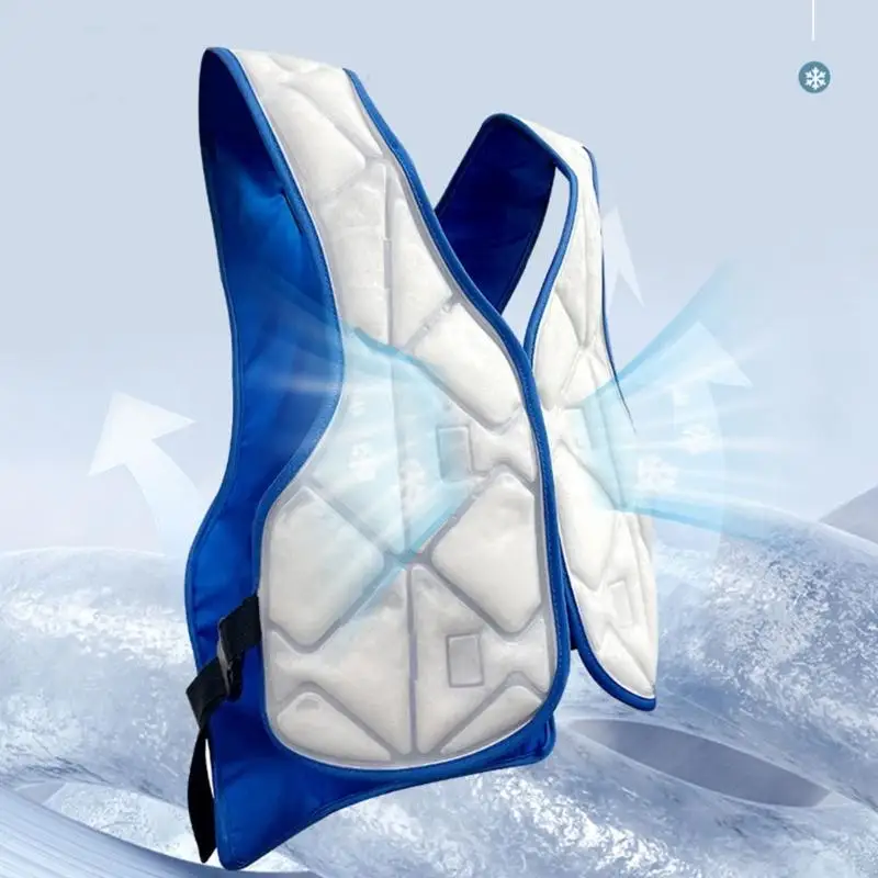 Summer Waistcoat with Phase-Change Insert, Blue Layer for Cycling Work JOME