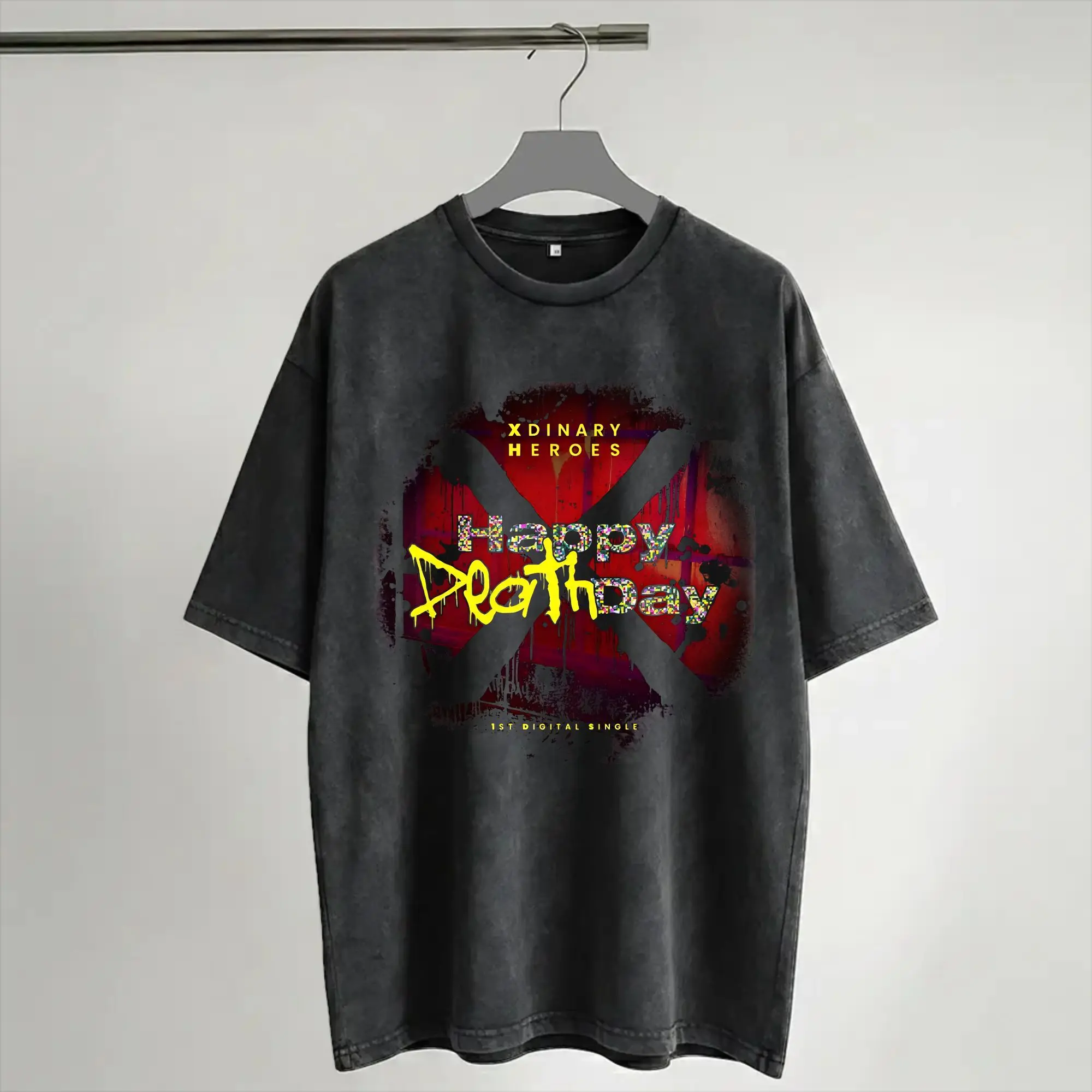 Xdinary Heroes  Washed T Shirt Streetwear Hip Hop Vintage T-Shirts  Tee Shirt Men Women Short Sleeve Oversize