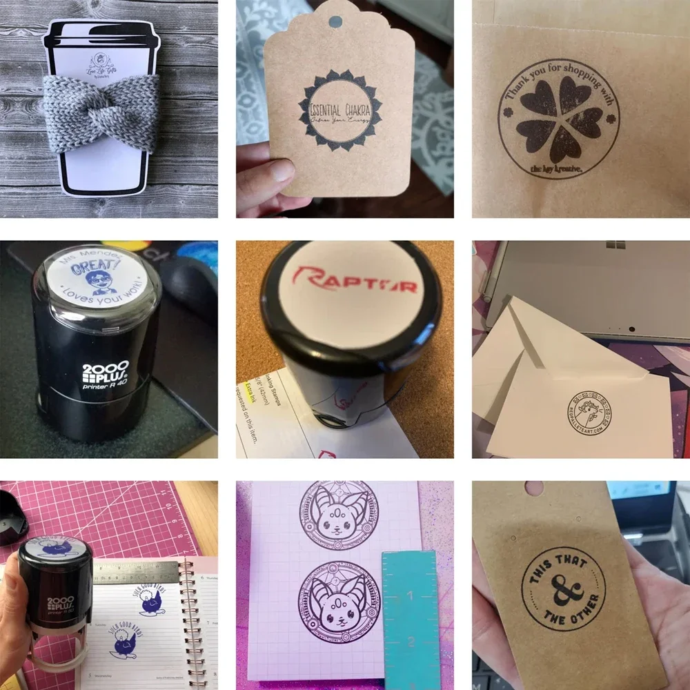 Custom Self-Inking Stamp With Your Own Logo,Photosensitive Ink / Rubber Stamp,Personalize Your Logo Multiple Ink Color Option