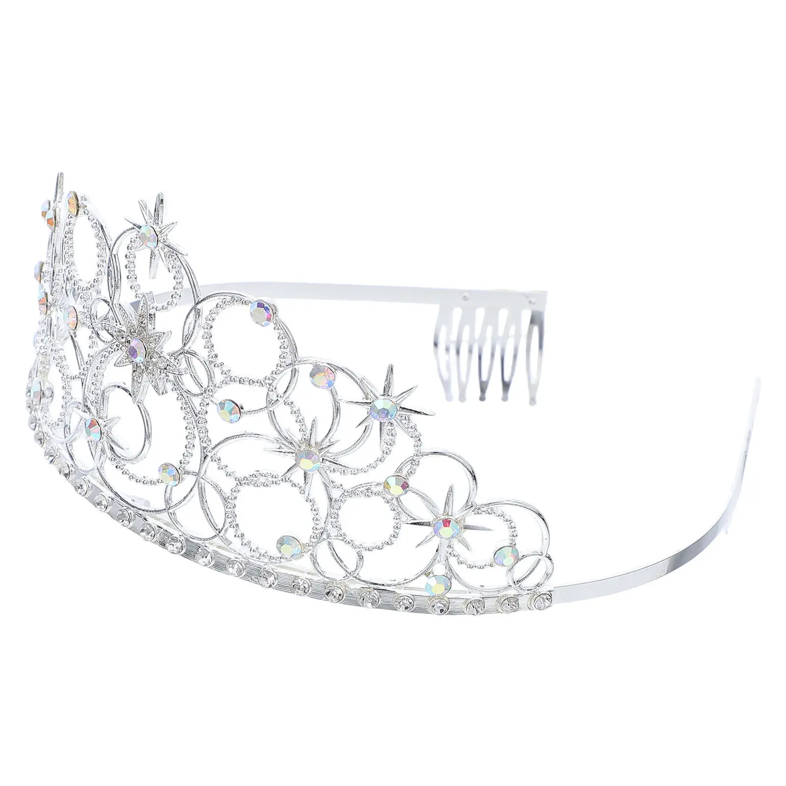輝くラインストーンのヘッドバンド、合金製ティアラ、結婚式、パーティー、パフォーマンス、ブライダルヘアアクセサリー