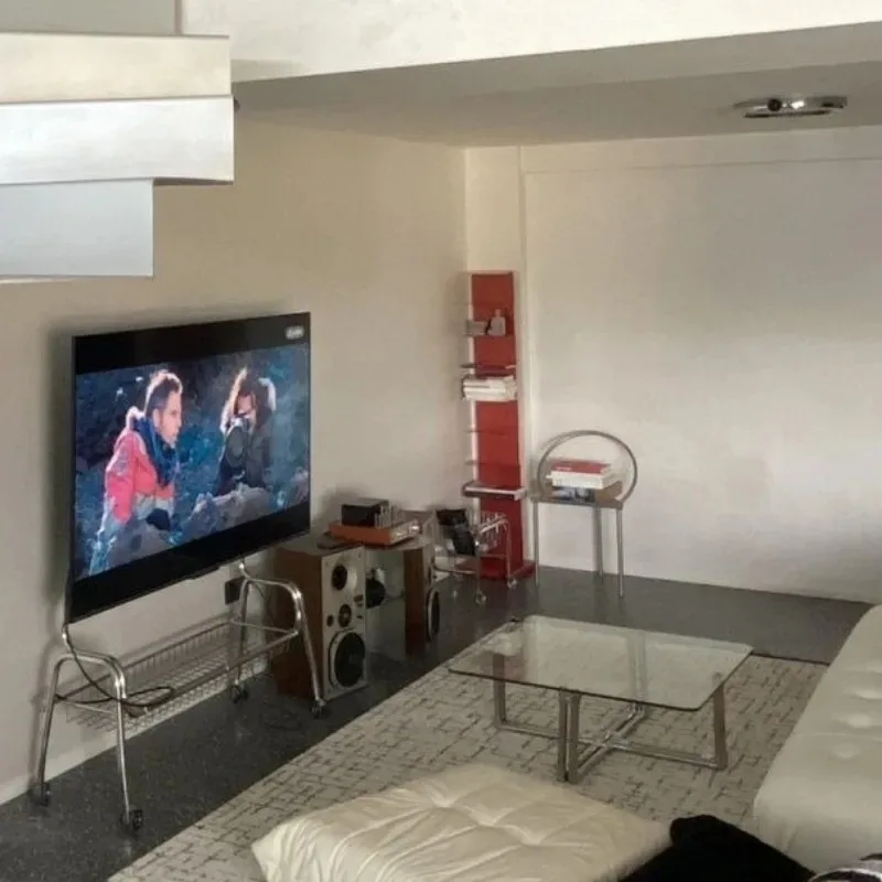 حامل تلفزيون نورديك عربة تلفزيون فاخرة شديدة التحمل من الفولاذ المقاوم للصدأ مقاس 32-75 بوصة مع رف تخزين سهل التجميع متين لغرفة المعيشة #3