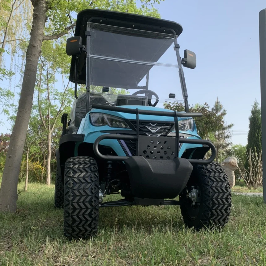 Golf Cart Lithium Battery With Solar Panel 4 Seat Electric Golf Cart With Factory Price Rear Seat Foldable Rear Seat Golf Cart