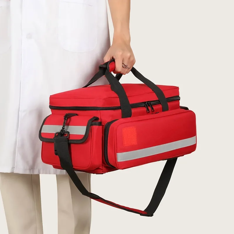 Imagem -02 - Bolsa Médico de Primeiros Socorros de Grande Capacidade Bolsa de Resgate de Emergência ao ar Livre Vazio Impermeável Reflexivo Oxford Multi-pocket Travel Bags