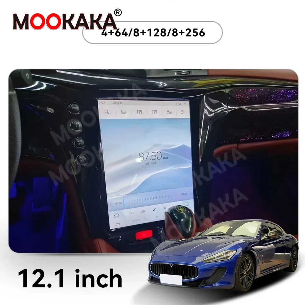 

Мультимедийный проигрыватель Android Auto Carplay для Maserati GranTurismo GT 2005-2015, автомобильная магнитола с DSP, 12.1-дюймовый экран