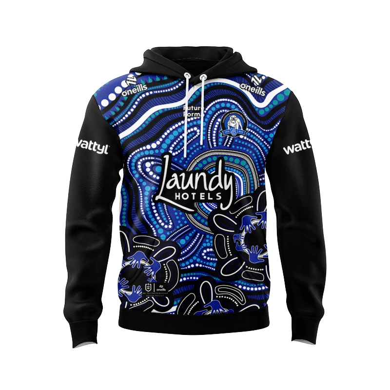 

BULLDOGS 2025 HOME & AWAY HOODIE MENS INDIGENOUS JERSEY SIZE; S-5XL