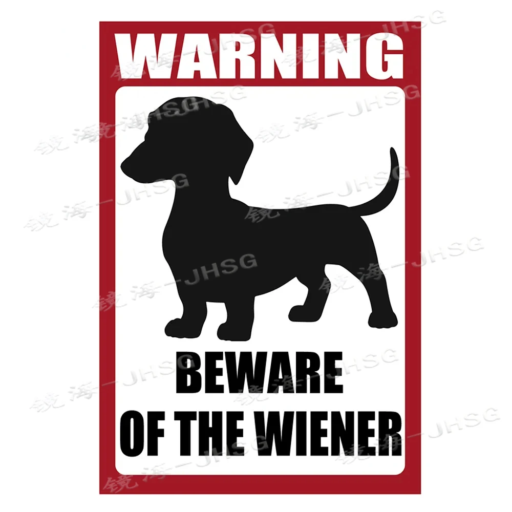 BEWARE OF THE WIENER Police Dog Sticker PVC Car Sticker