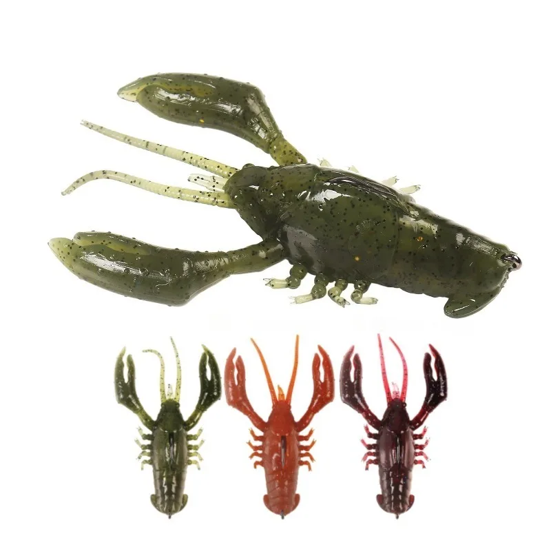 1pcs Craw Soft Lure Hollow Lobster Soft Baits Multi-Legged Hammer Shrimp Cool Fishing Lures Artificial Baits Fishing Accessory