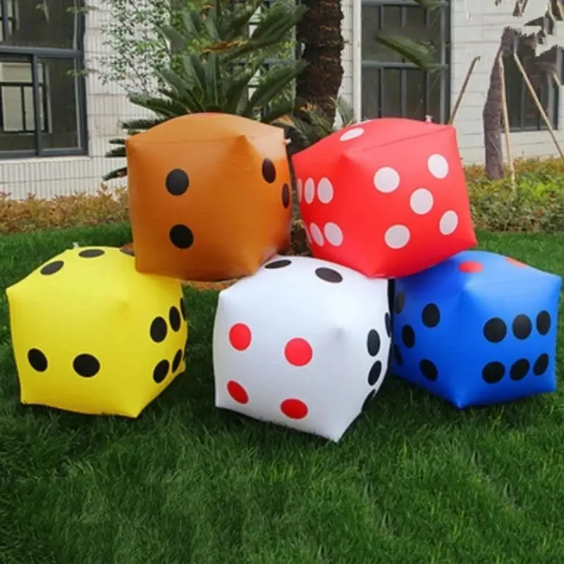 Cubo de dados inflable de 30cm, juguete de dados grandes, suministros para eventos de fiesta, deportes de interior y exterior y juguetes de juego, competición de suerte para fiesta