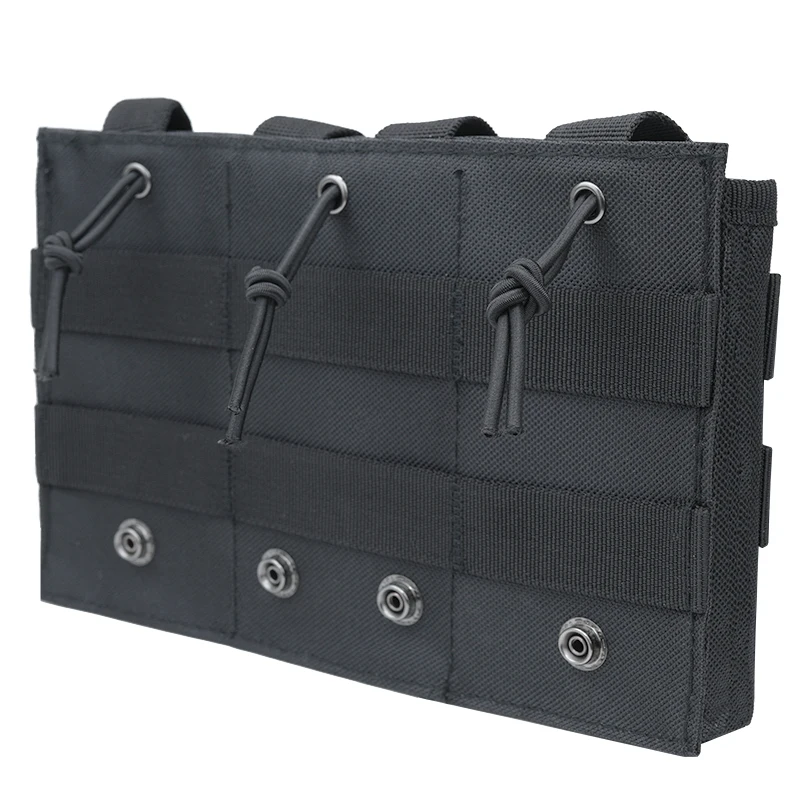 1000D Nylon Magazine Pouch Single Double Triple AR15 M4 5.56 AK 7.62 Holster Molle Airsoft Color Elastic Magnetic Carrier view 3