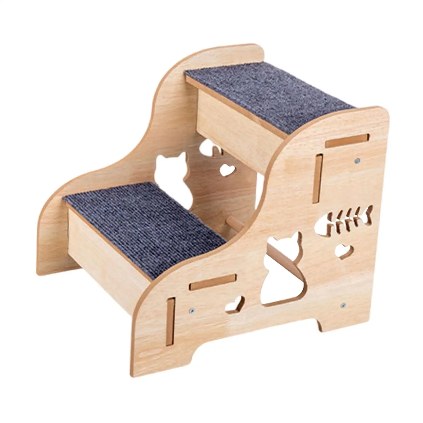 Cat Steps Wooden Pet Stairs Non Slip Ramp for Doggy Elderly Pets Bed Sofa Ladder for Small Animal Use