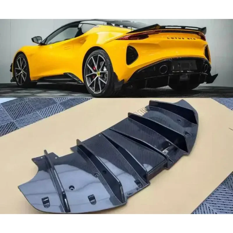 

For Lotus Emira 2021 2022 2023 2024 Real Dry Carbon Rear Bumper Trunk Diffuser Spoiler Cover