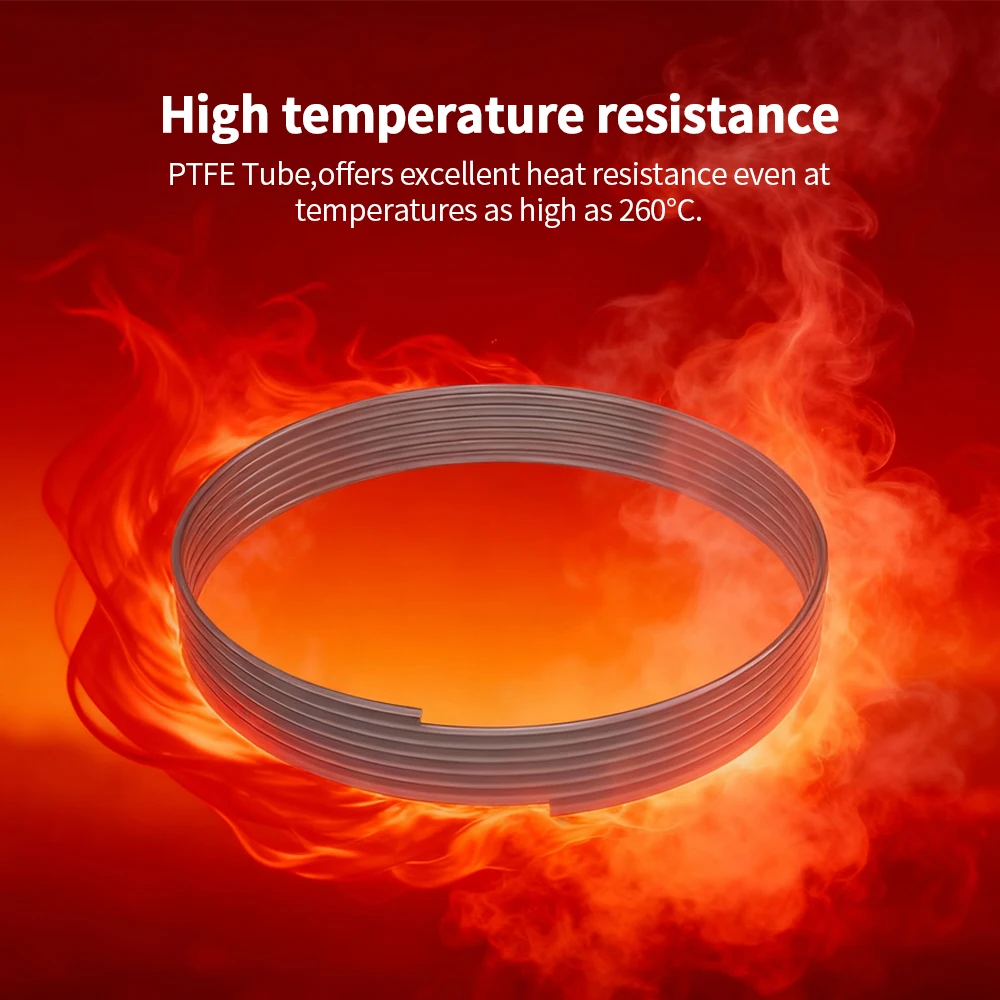 ل بامبو مختبر كرياليتي فورون Anycubic ستار على شكل أنبوب PTFE 4 مللي متر OD مقاومة منخفضة مقاومة درجات الحرارة العالية أنبوب PTFE #6