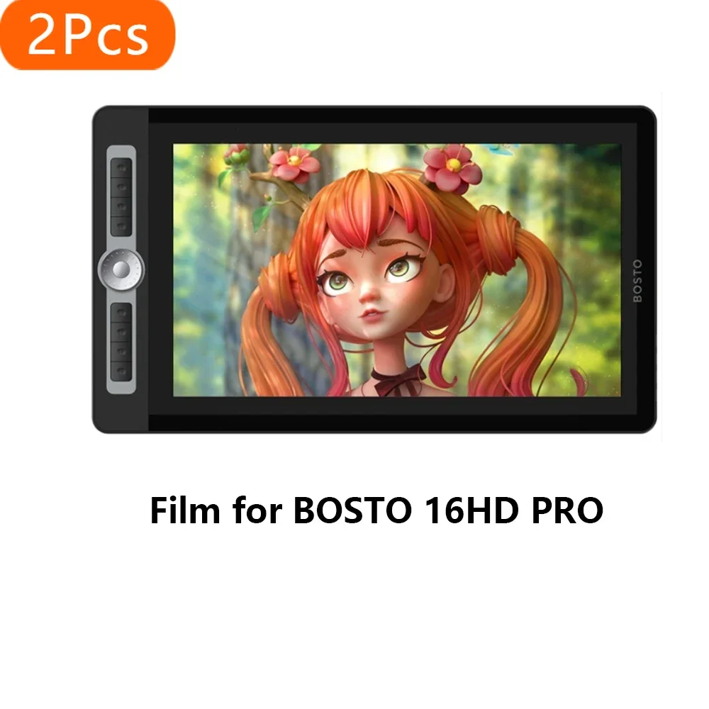 2 pçs filme protetor compatível para filme para bosto 16hd pro gráfico tablet caneta display papel fosco como filme