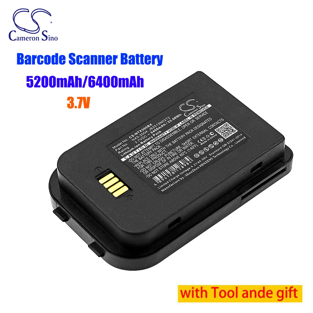 

Barcode Scanner Battery 5200mAh/6400mAh 3.7V Battery for Bluebird Pidion BIP-6000,Nautiz X5 eTicket,Handheld Nautiz X5 eTicket