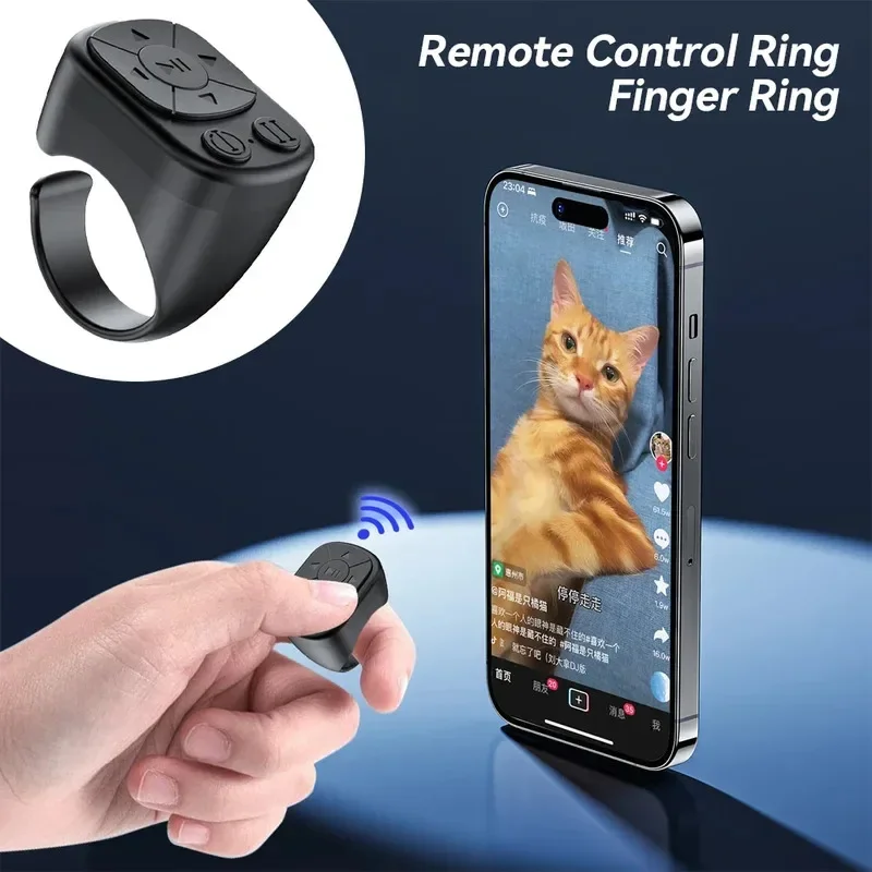 Hands-Free Wireless Auto Clicker Fingertip Remote Control for Page Turning Continuous Clicking Selfie Scrolling Device image 2
