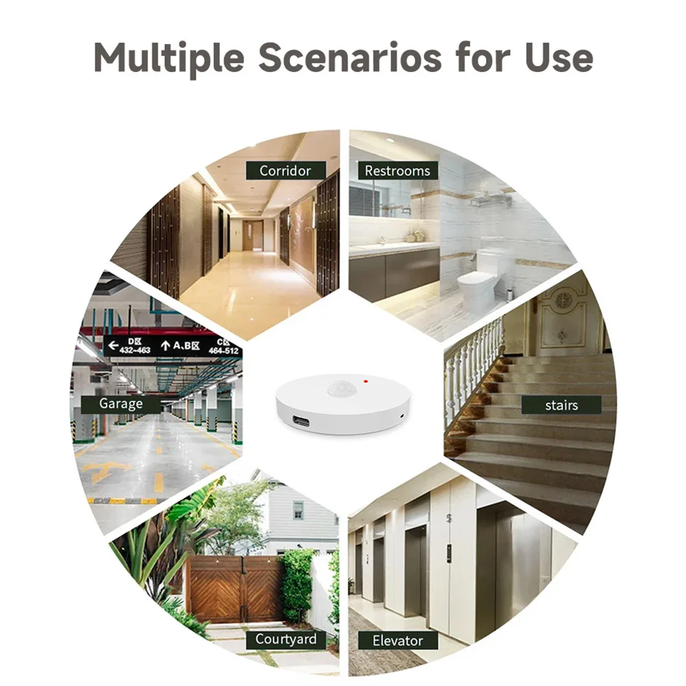 Tuya Motion Sensor WiFi ZigBee Tuya PIR Alarm ระบบ LUX Sensor Pir Light Sensor Smart Home Security ระบบ APP Control