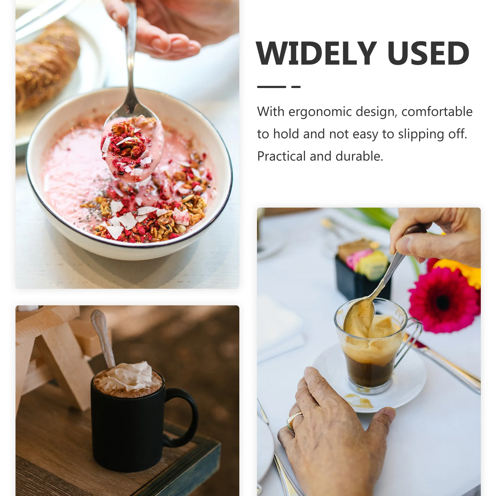 

Curved Offset Spoon Stainless Steel Elder Eating Aid For Kids Arthritis Patients Lightweight Portable Feeding Tool Kitchen