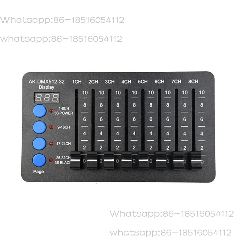 dmx512コンソール-512チャンネル-ミニポータブル調光テスト-ウェディング-小型パフォーマンスステージ照明コンソール