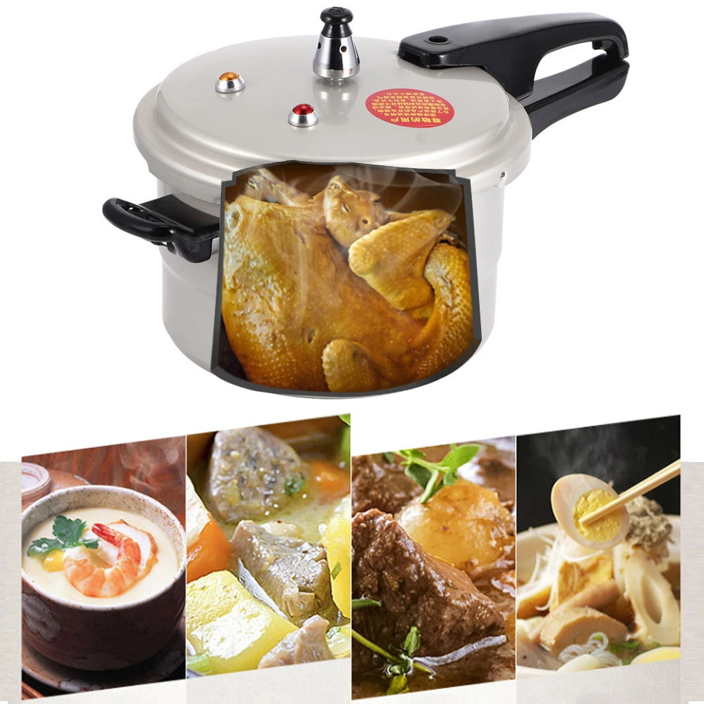 20/22cm Kitchen Pressure Cooker With Steaming Layer Electric Stove Gas Stove Explosion Proof Safety Cooking Utensils Outdoor Pot