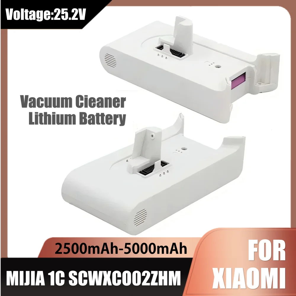 Литий-ионный аккумулятор 25,2 В, 5000 мАч для беспроводного пылесоса Xiaomi Mijia 1C, сменный аккумулятор, аксессуары