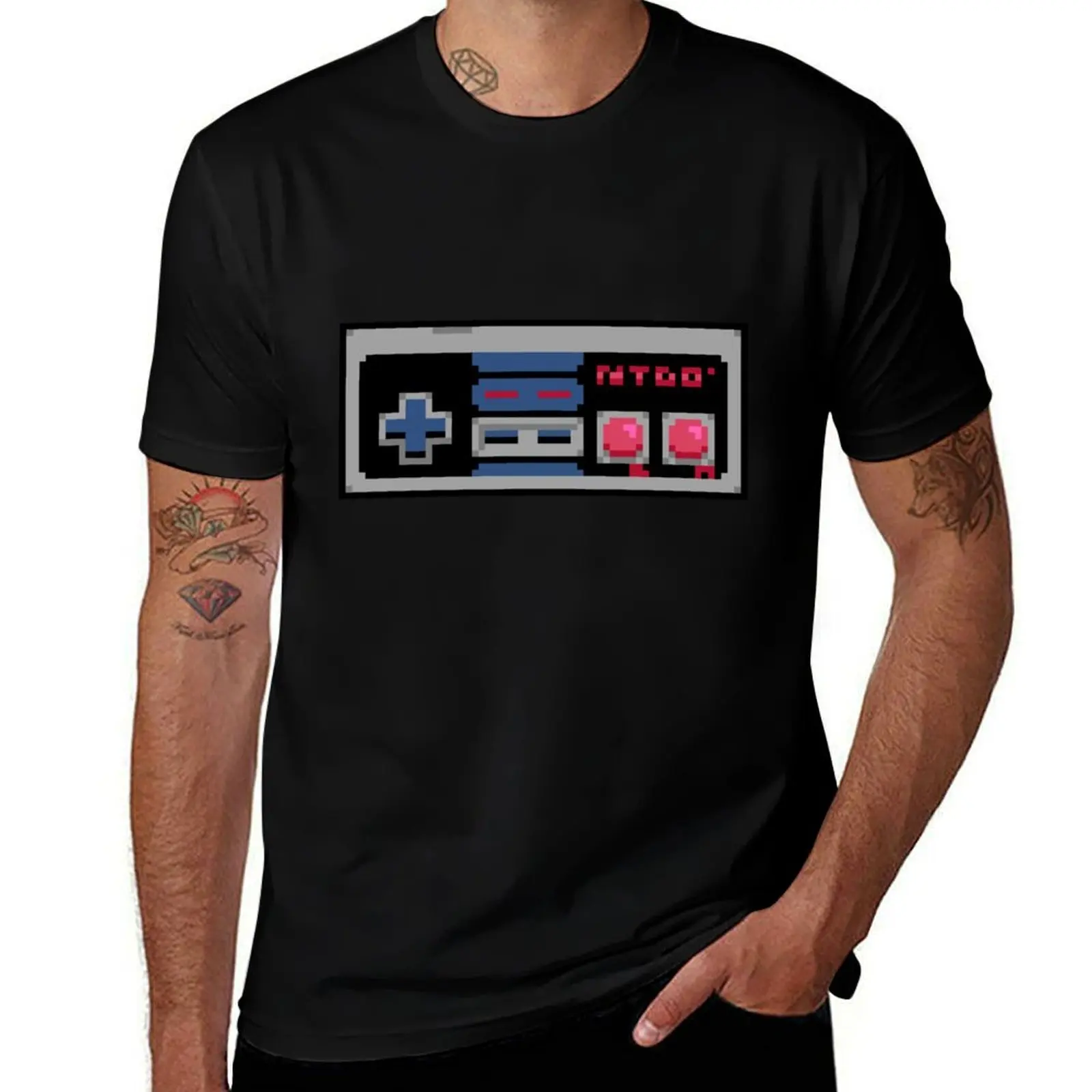 

NES Controller Pixel Art T-Shirt anime clothes essential t shirt summer tops t shirts for men