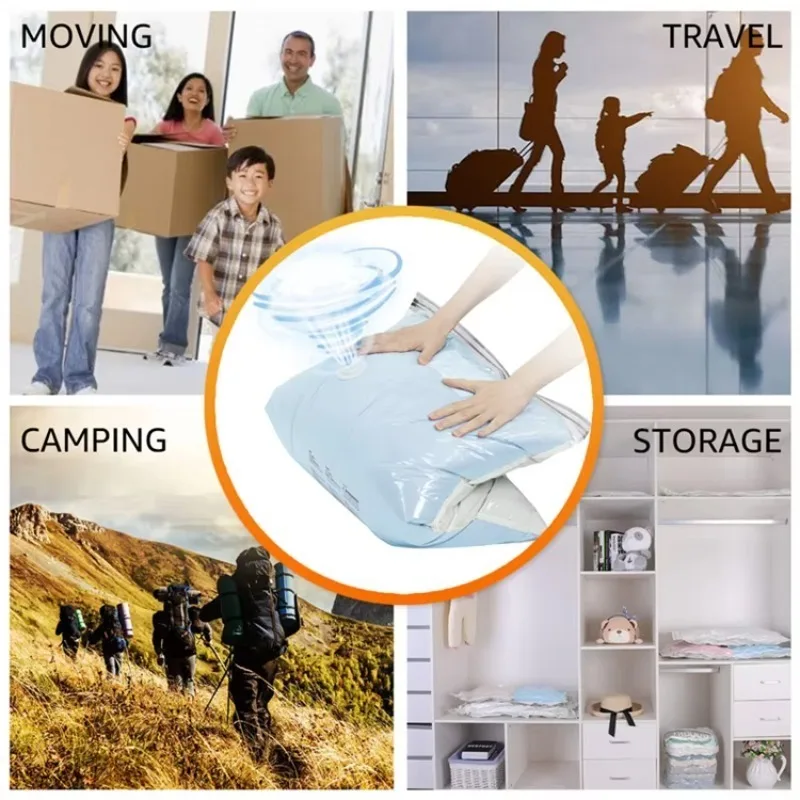 PA+PE Material Dustproof Compression Storage Bag for Bedding & Clothing with  Printing and Vacuum Storage Features