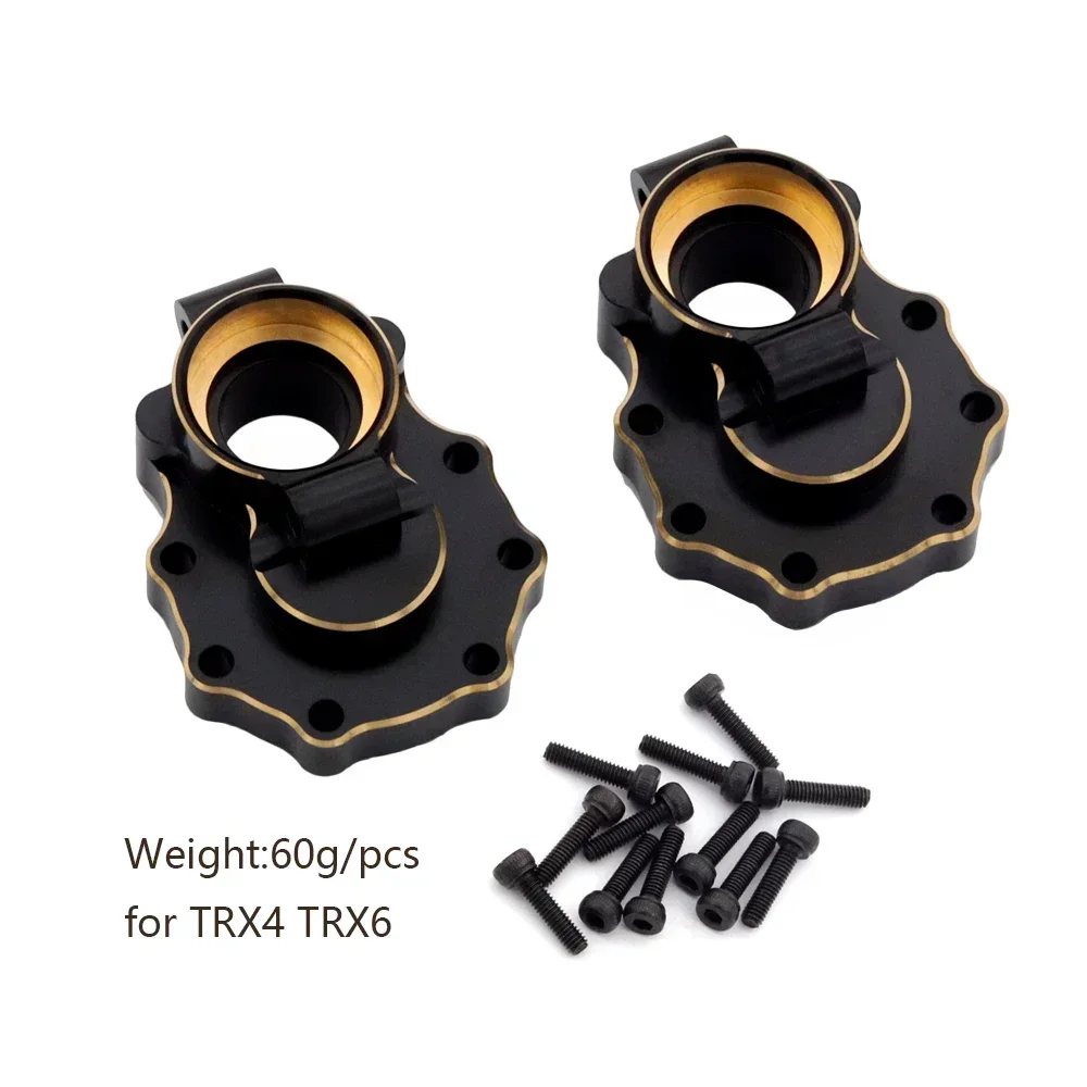 Heavy Black Coating Brass Counterweight Portal Drive Housing For 1/10 RC Crawler Car TRX4 TRX6 Upgrade Parts
