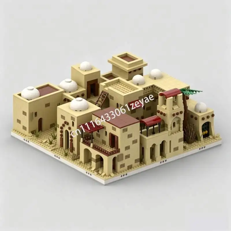 3032PCS Ancient Egypt Village Houses MOC Creative Architecture Model Custom Building Blocks Assembly Toy Collection Display Gift