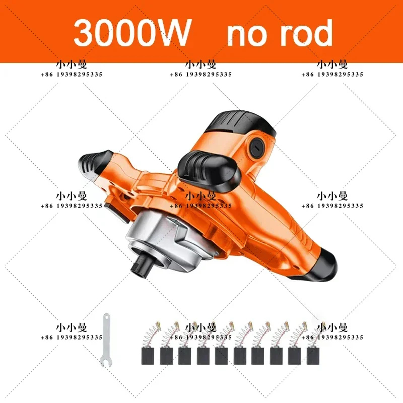 2800W/3000W Industrial Cement Mixer 6 Speeds Adjustable Handheld Paint Putty Powder Cement Plaster Mortar Coating Mixer 220V