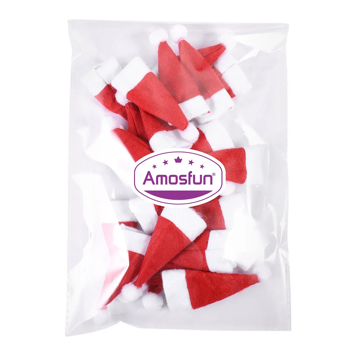 

24pcs Mini Christmas Hat Lollipop Decor Candy Cover Festive Party Ornament Reusable Holiday Decoration Xmas Accessories