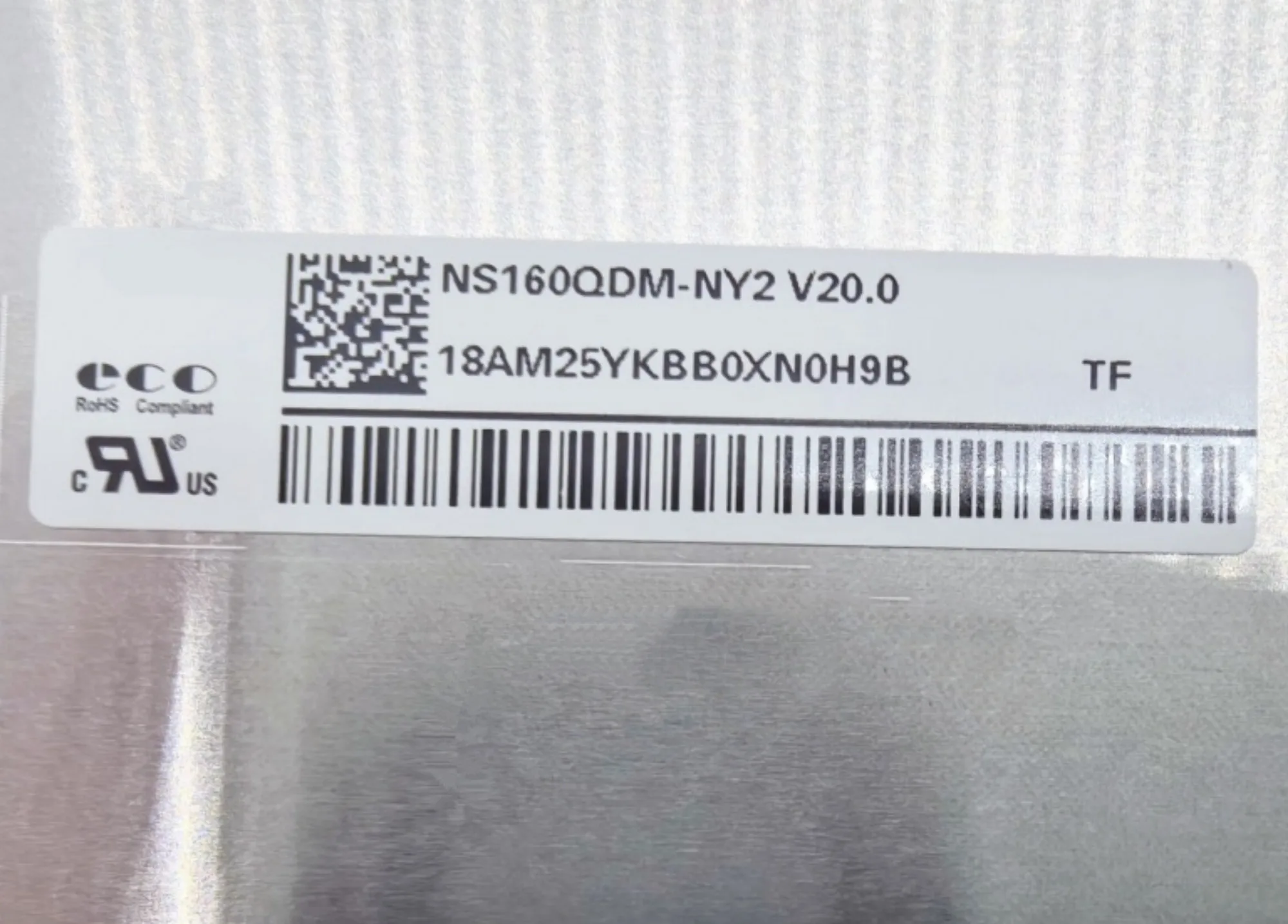 NS160QDM-NY2 16.0'' 180Hz Laptop LCD Screen Display Panel Matrix 2560*1600 EDP 40 Pins