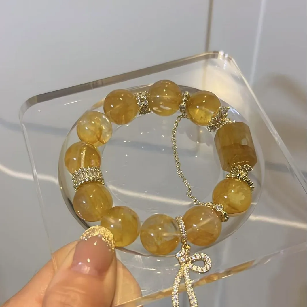 Natural Citrine Women's Hand Light Luxury Fashion Bracelet New Chinese Style