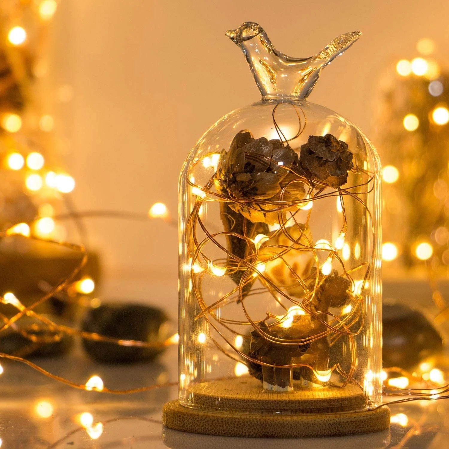 5/10Pcs Halloween Fairy Lights Battery Operated LED String Lights, Mini Copper Wire Colorful Warm White for Home Party Decor