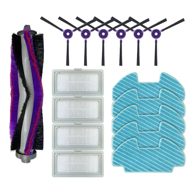 AEE4-1 Set Main Side Brush Hepa Filter Mop Cloth Rag For Midea I5 I5C VCR07 VCR08 MR09 VR05R5050WK Vacuum Cleaner Replac