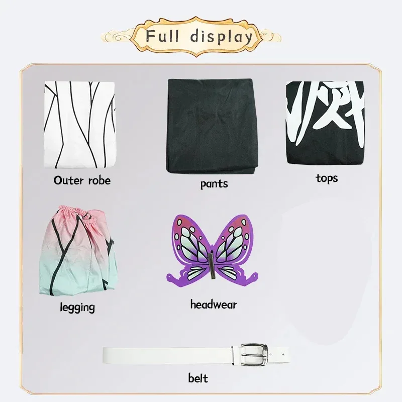 Kochou Shinobu Costume Cosplay Anime giapponesi Festa di Carnevale Uniforme per adulti Ragazza Costume di Halloween per bambini Bambini