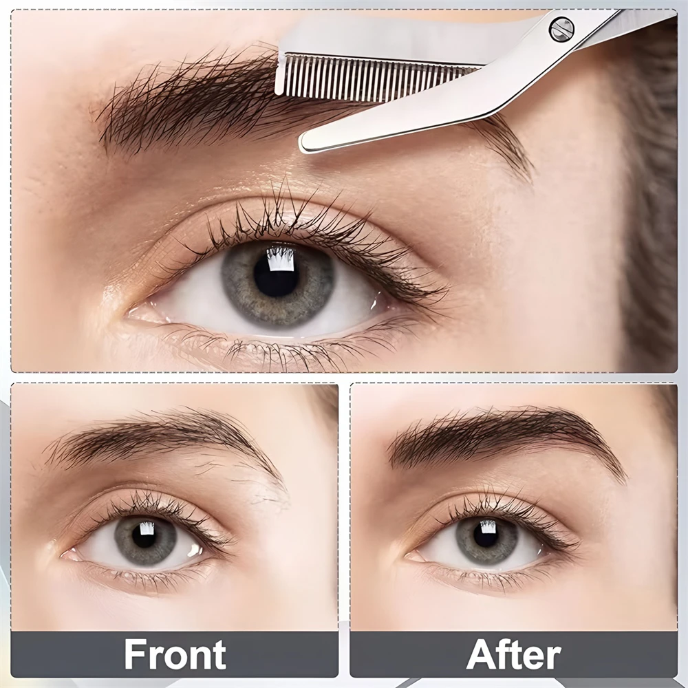 Neue Augenbraue Trimmer Schere Augenbraue Schere mit Comportable Make-Up Schere Augenbraue Trimmen Messer Haarentferner Rasierer Werkzeug