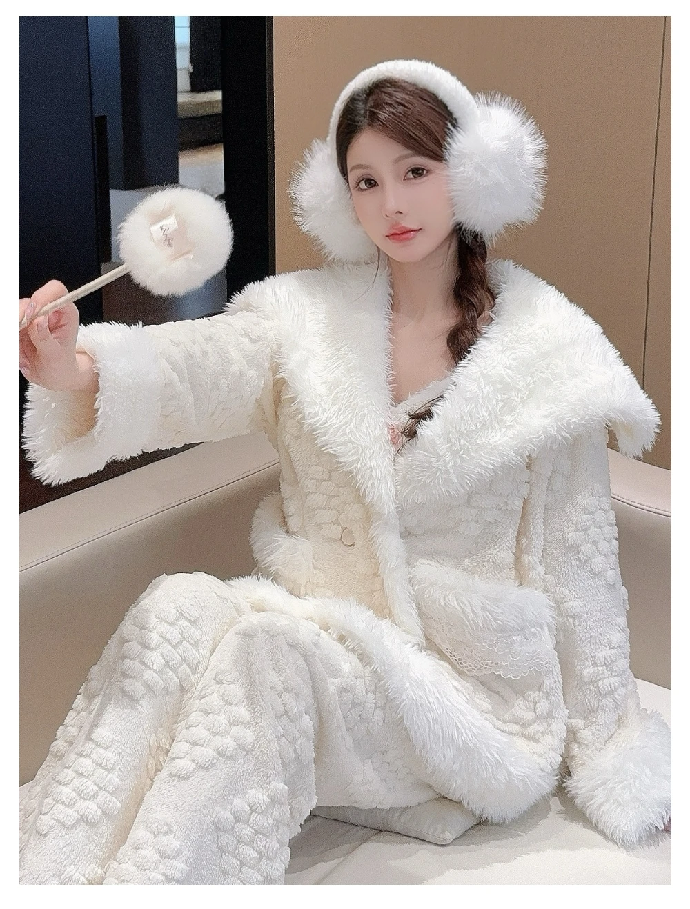 

Пижамные комплекты для женщин на осень: хлопковые, с забавным дизайном, мягкие, для дома, с V-образным вырезом, коротким рукавом, брюки до колен, универсальные