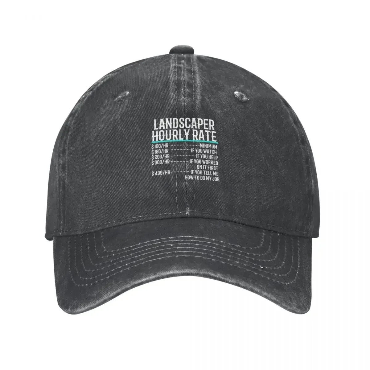 2026 Landscaper Hourly Rate ~ Funny Landscaper Gifts Cowboy Hat tea Hat Custom Cap Fishing cap Caps For Women Men's