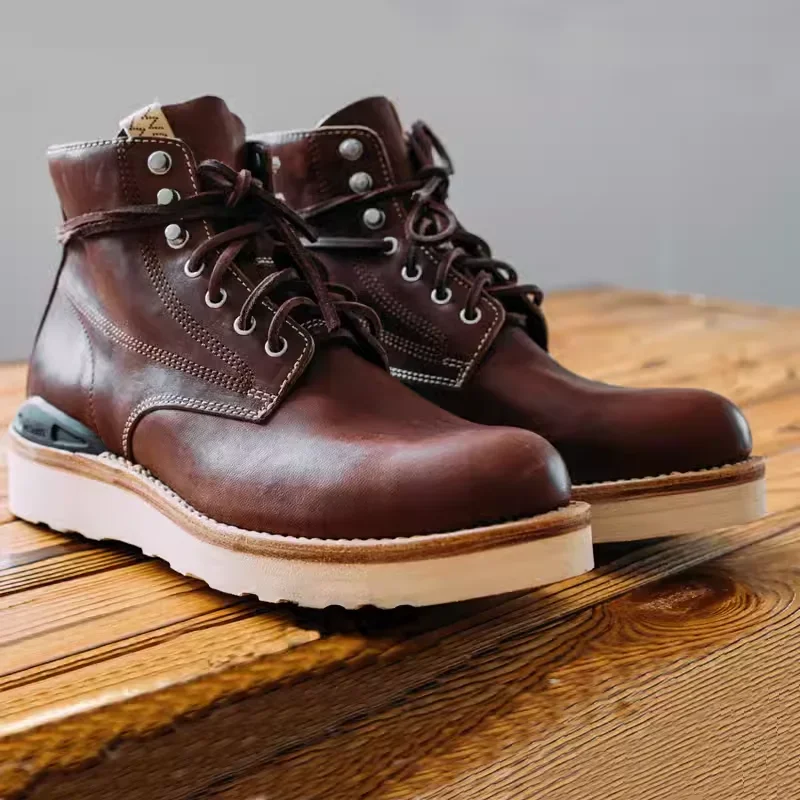 VISVIM new Goodyear thick-soled height-enhancing horsehide handmade Japanese men's boots