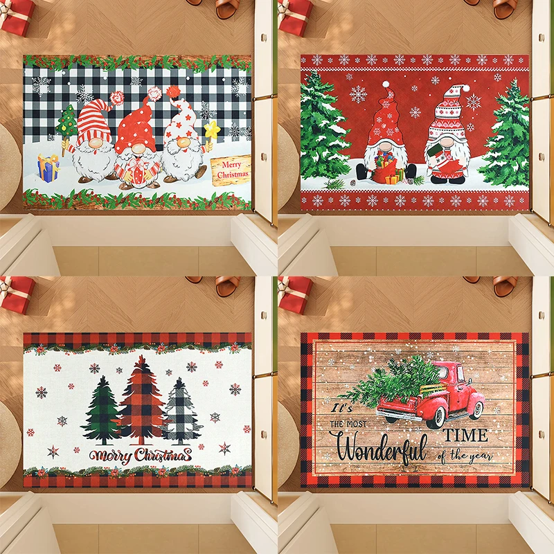 

Christmas Floor Mat Bedroom Bath Anti Slip Doormat Carpet Merry Christmas Home Decoration New Year Gift Navidad