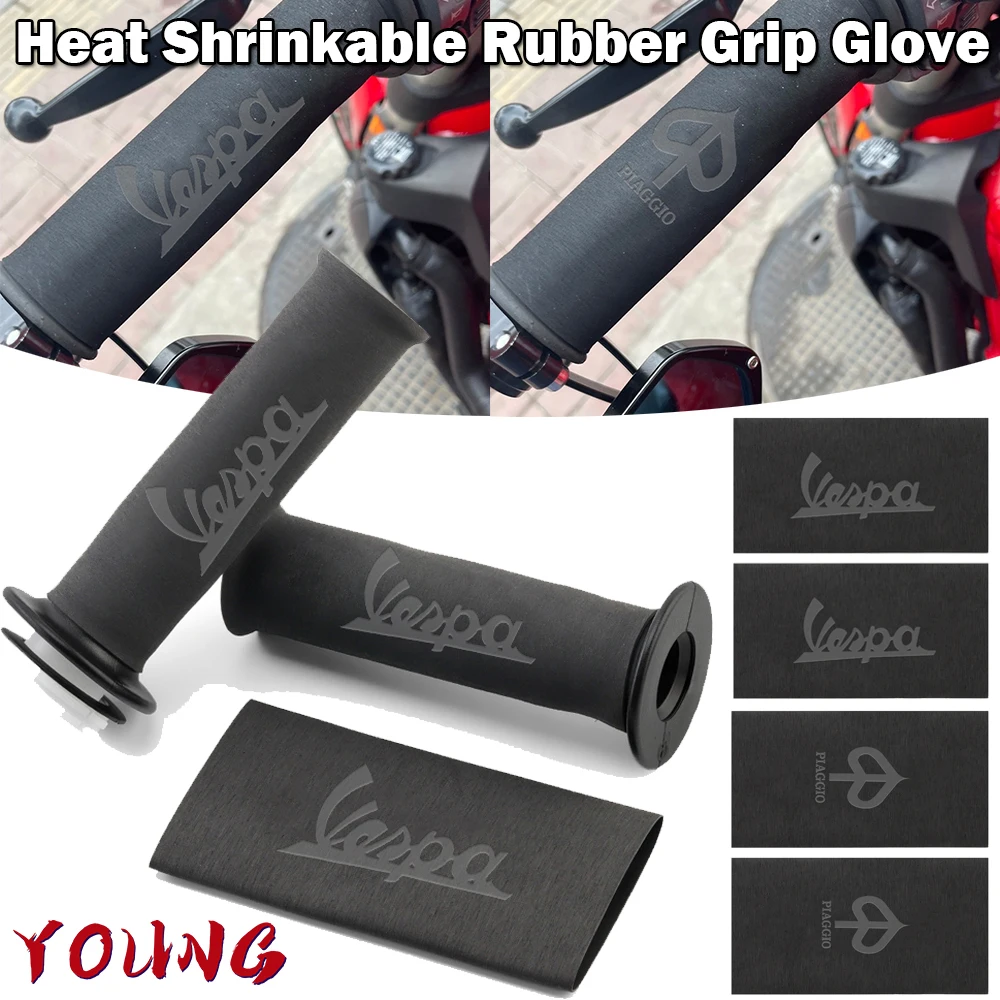 Universal Heat Shrinkable Grip Cover Nonslip Rubber Grip Glove For Piaggio Vespa GTS GTV LX 60 125 250 300 Primavera Sprint