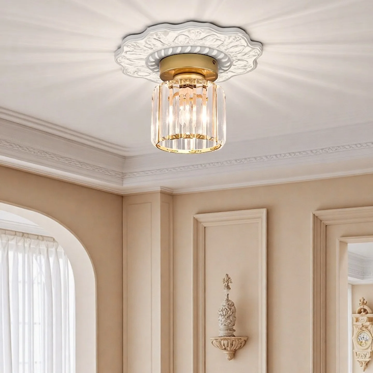 

New Vintage Iron LED Ceiling Light Corridor Bedroom Vestibule Small Ceiling Lamp Black Industrial E27 Home Decor Stand Lightlamp