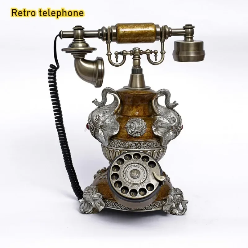 Vintage Telephone Antique Turntable and Landline Are Suitable for Homes Offices Hotels and Gifts