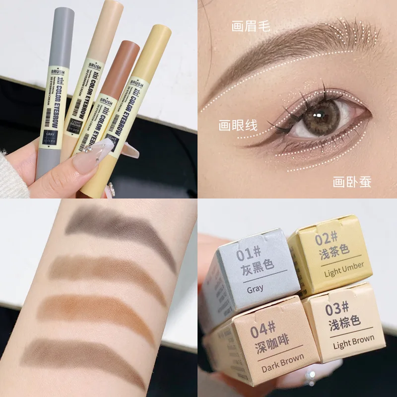 Trucco Sculpting Color Holding Double Head Brow Dye Natural Long Lasting No Color Smooth Brow Cream prodotti per il trucco