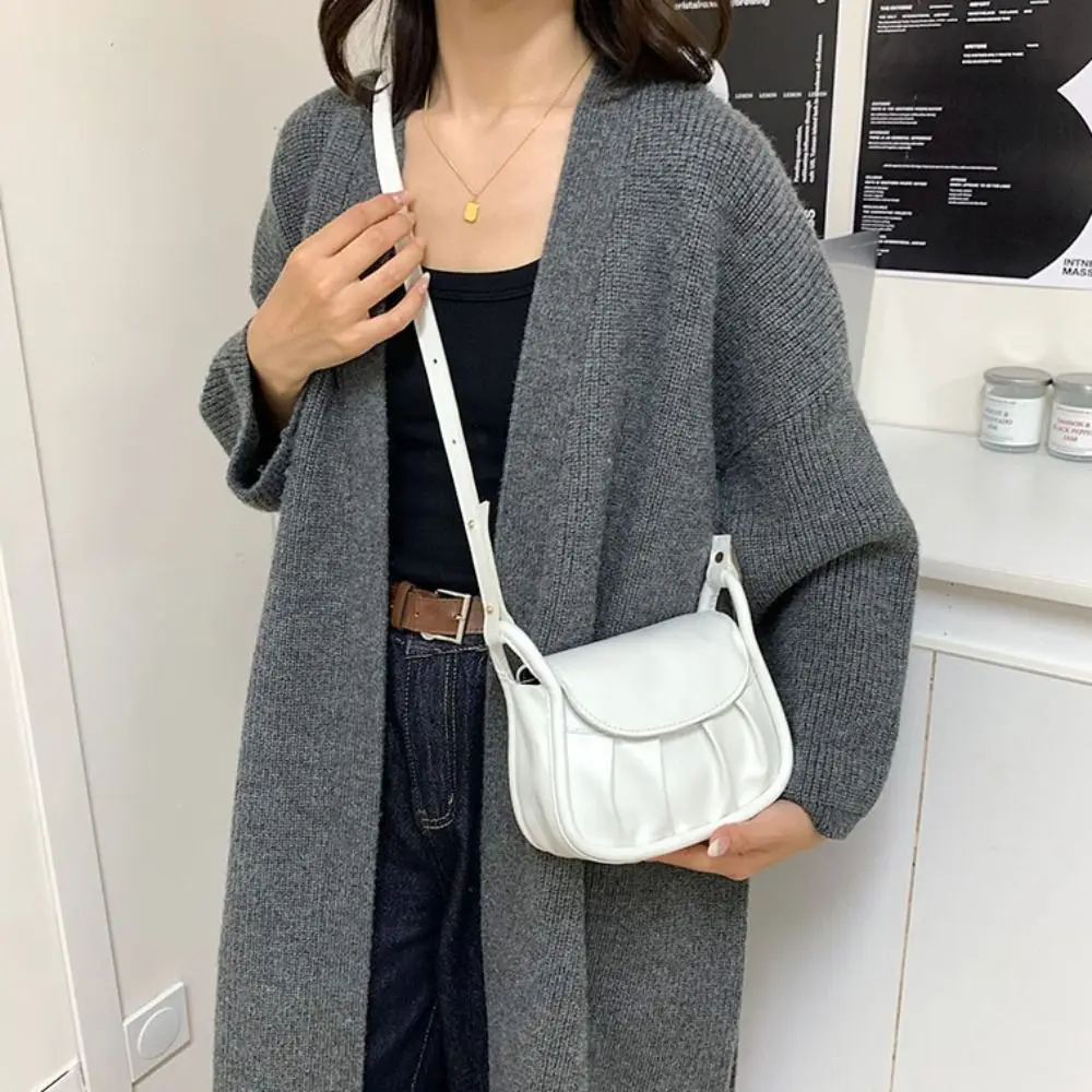 

PU Leather Crossbody Underarm Bag Large Capacity Lightweight Female Small Square Bags Multifunctional Portable