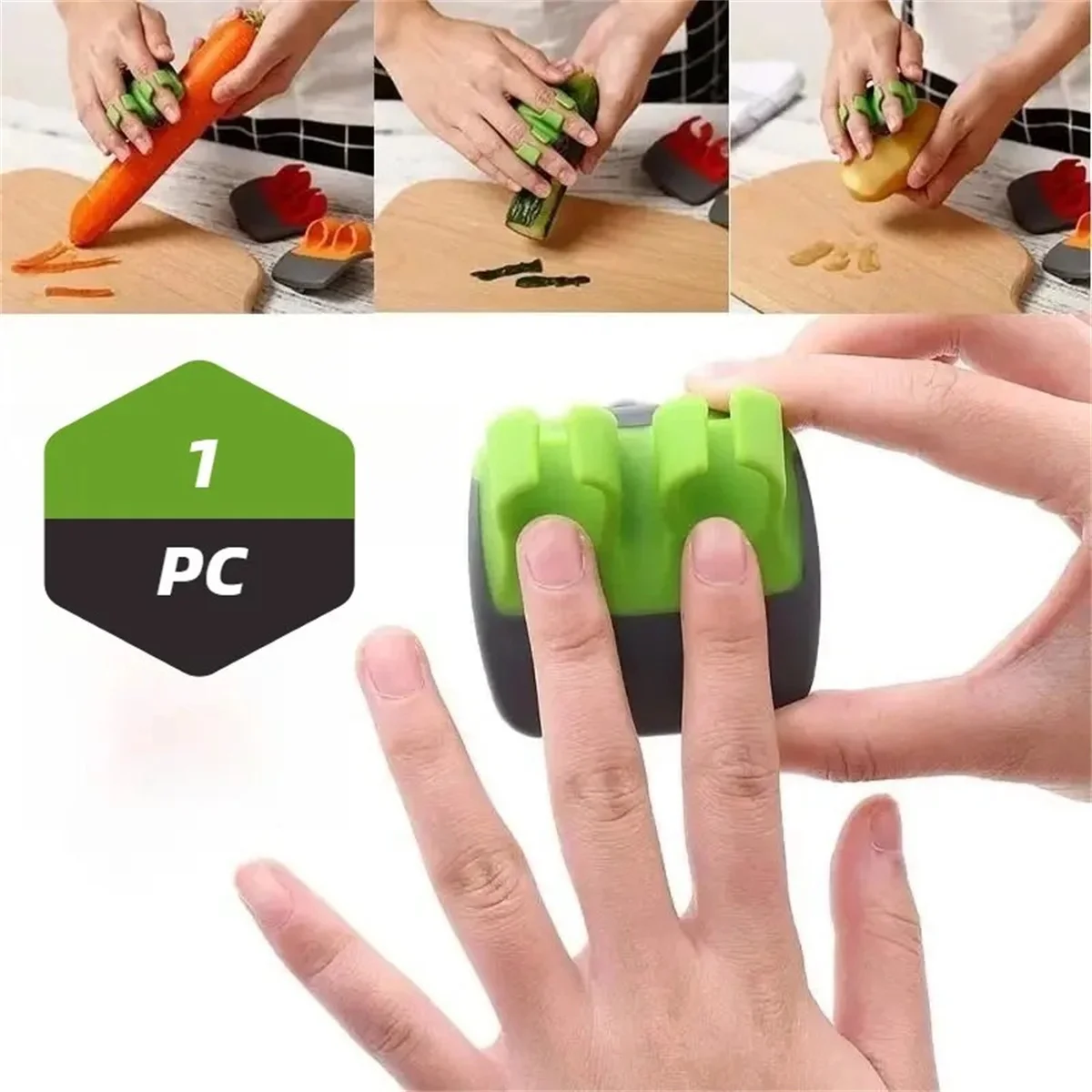 Vegetable Peeler Tool, Non-Slip Rubber Grip Stainless Steel Blade, Safe for Carrots Pumpkin, Christmas Halloween Gift - view 4