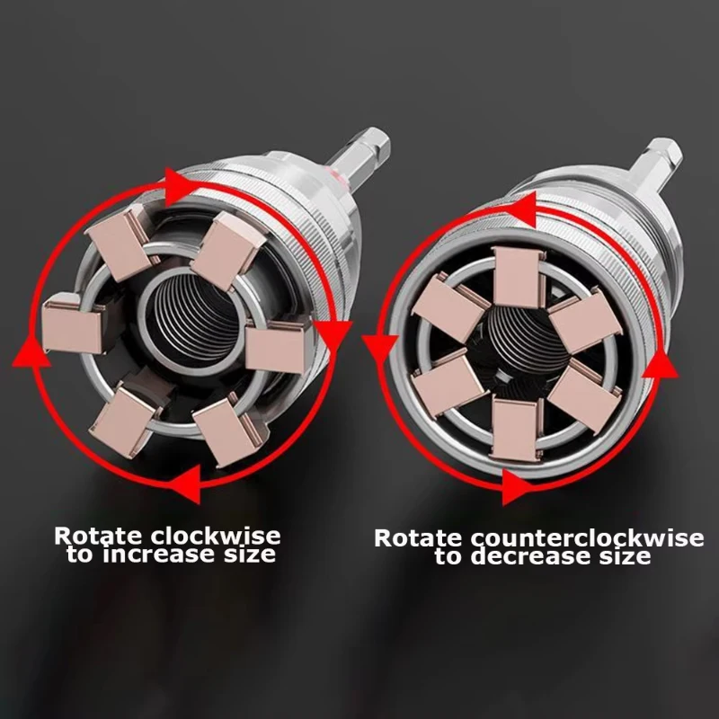 Adjustable Socket Wrench Set Ratchet Electric Drill Multifunctional Universal Sleeve Socket Head 6-19mm for Car Repair