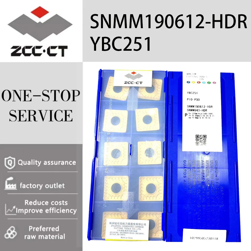 ZCC.CT SNMM190612-HDR    YBC251/252  High quality Original turning tool carbide insert turning tool